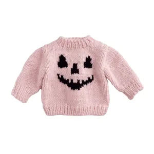 Jack-o-lantern Sweater, Baby Pink