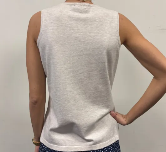 J'Envie - Knit Sleeveless Top in Wheat