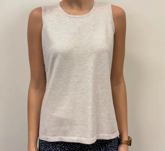 J'Envie - Knit Sleeveless Top in Wheat