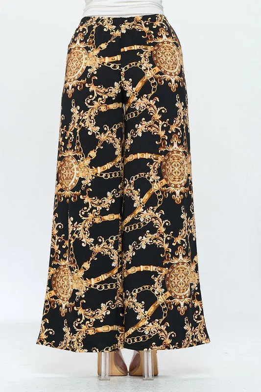 Knitted Palazzo pants in Venezia chain