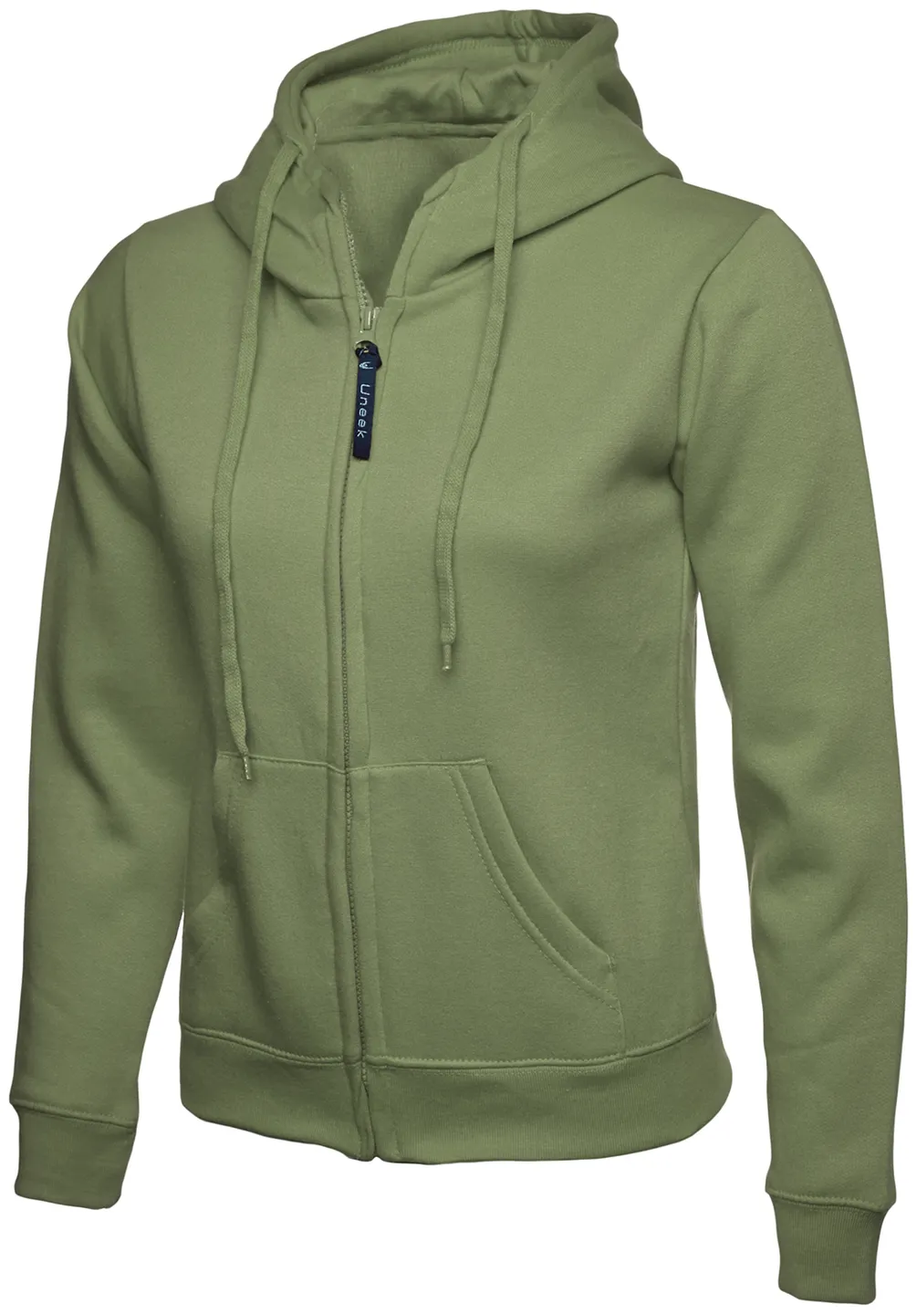 Ladies Classic Full Zip Hooded Sweatshirt | Olive