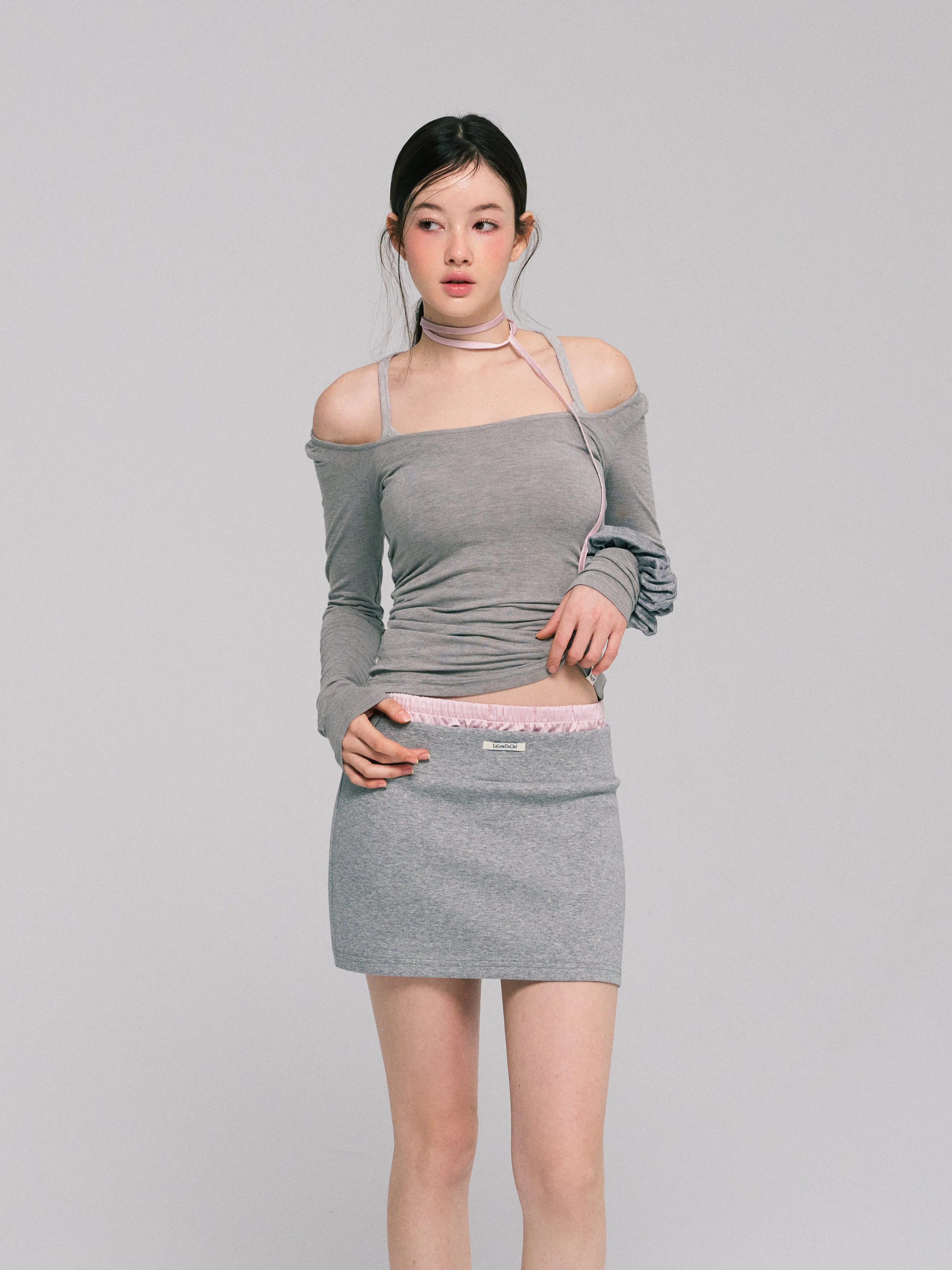 LLDC 'NEAT COLLECTION'  Double Waist Skirt [2COLOR]
