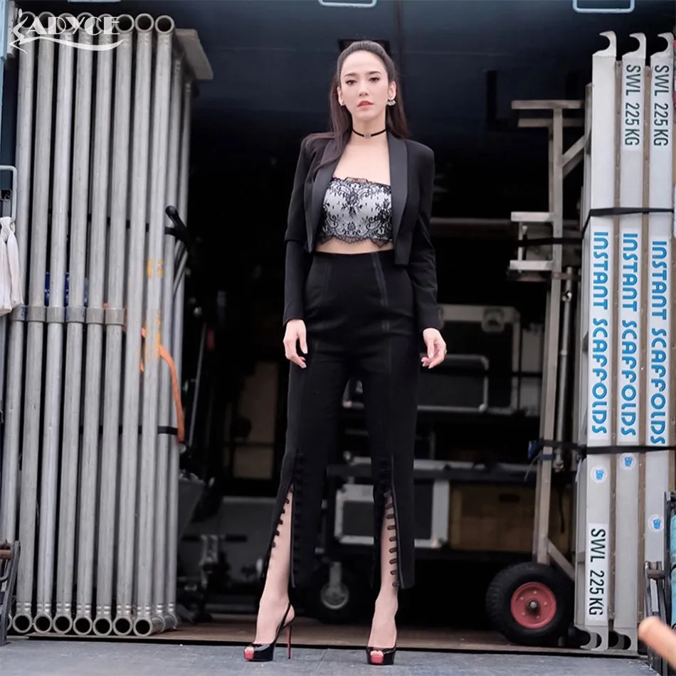 Long Sleeve Jacket&Pants Party Women Set