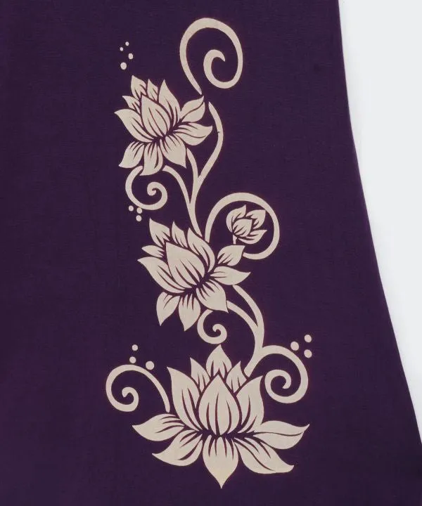 Lotus Print Flare Pants