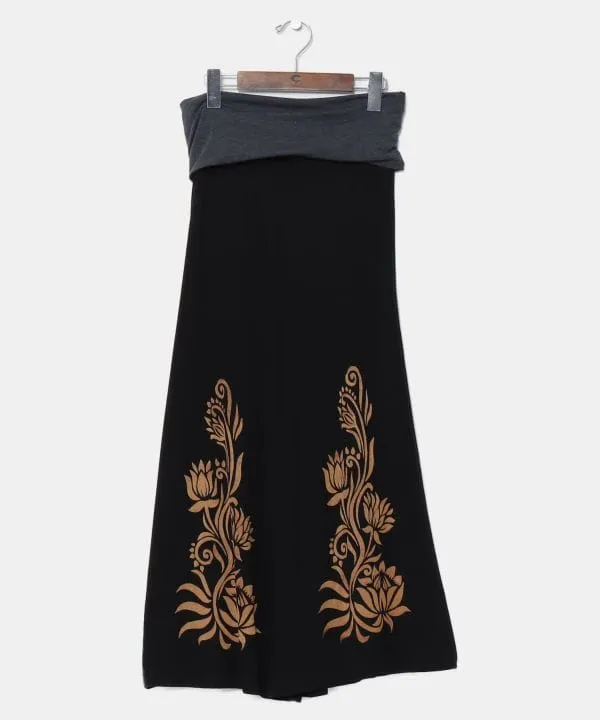 Lotus Print Flare Pants