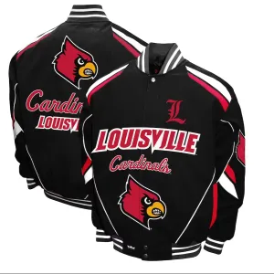 Louisville Cardinals Stout Twill Full-Snap Jacket - Black