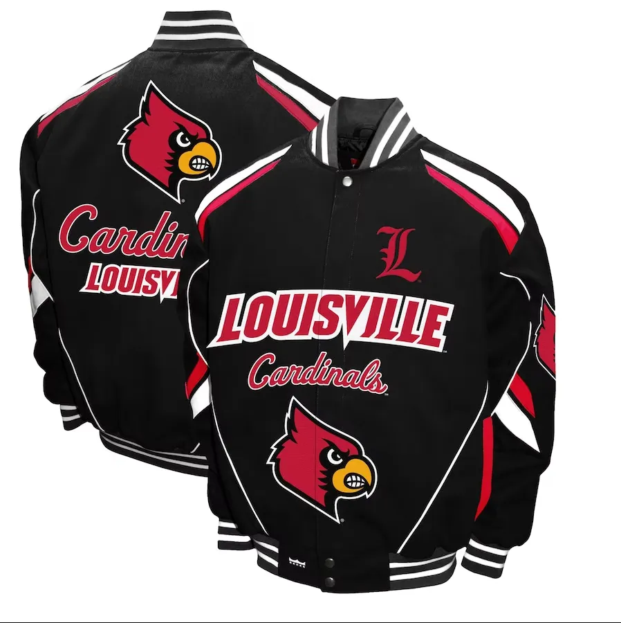 Louisville Cardinals Stout Twill Full-Snap Jacket - Black