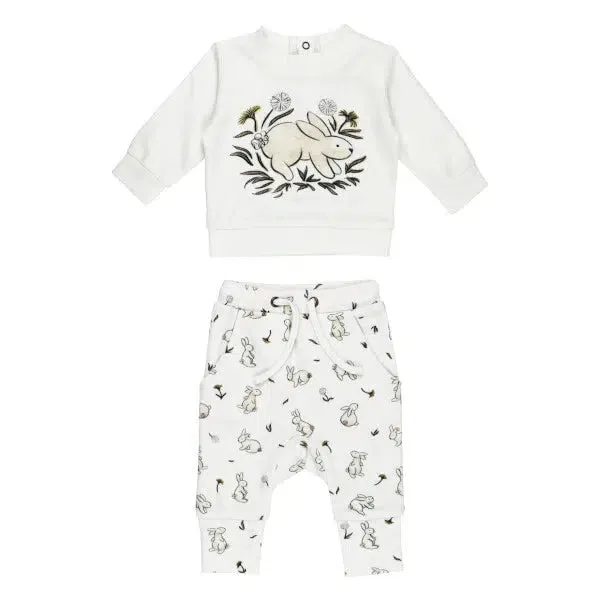 Lovedbaby - Organic Sweatshirt   Jogger Set - Bunny