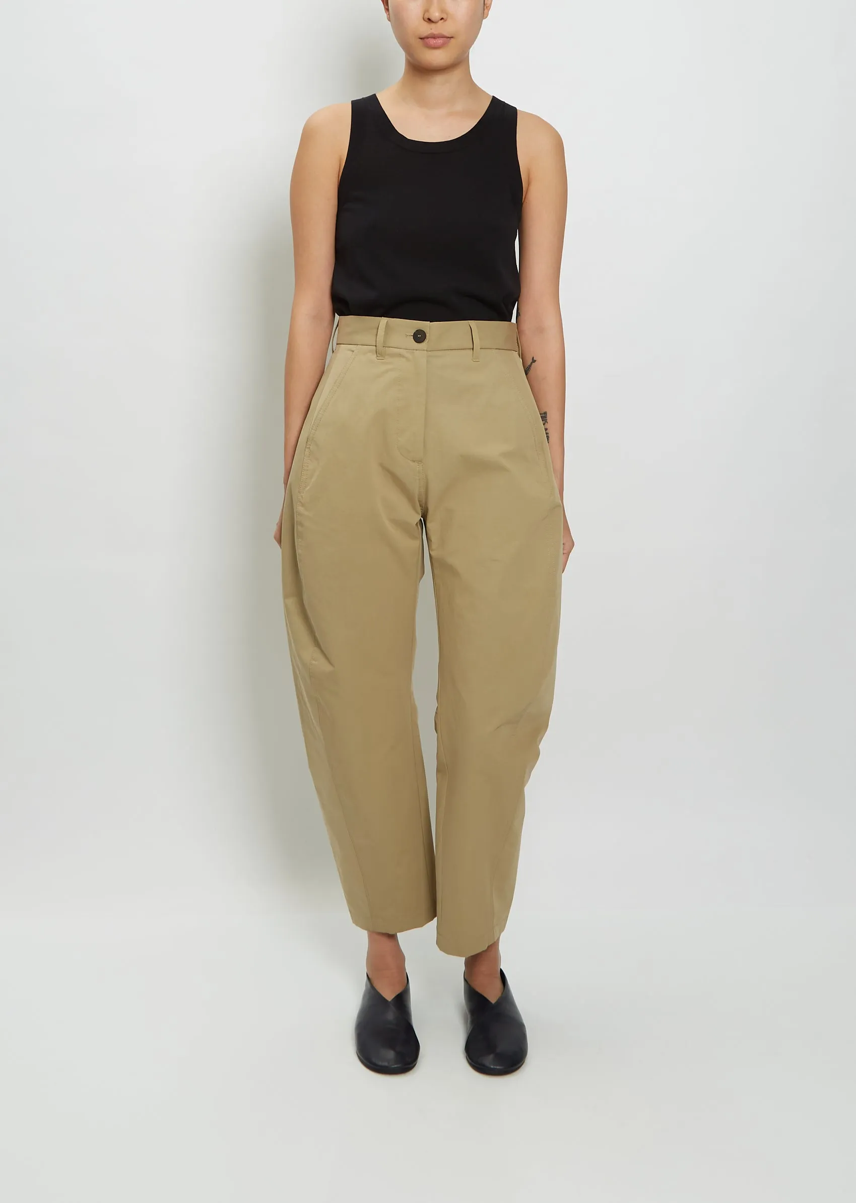 Lynton Cotton Blend Trousers — Safari