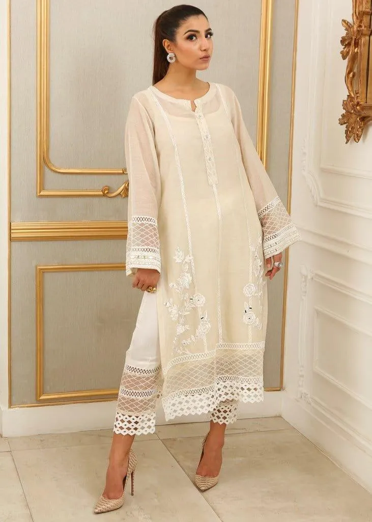 Maheen Trends - Lilly White - 2 Piece - Organza