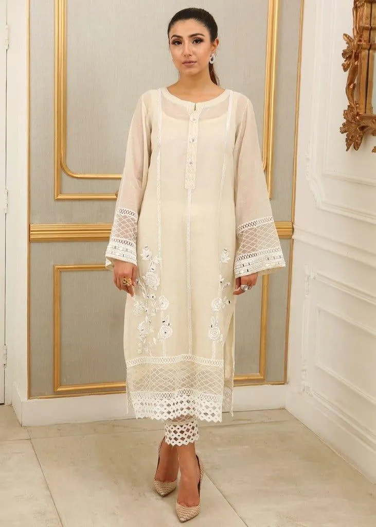 Maheen Trends - Lilly White - 2 Piece - Organza
