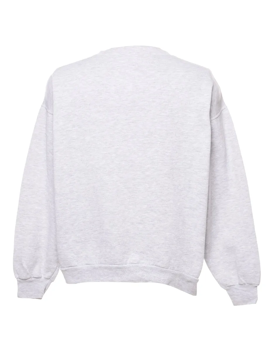 Marl Grey Falgons Embroidered Sweatshirt - L
