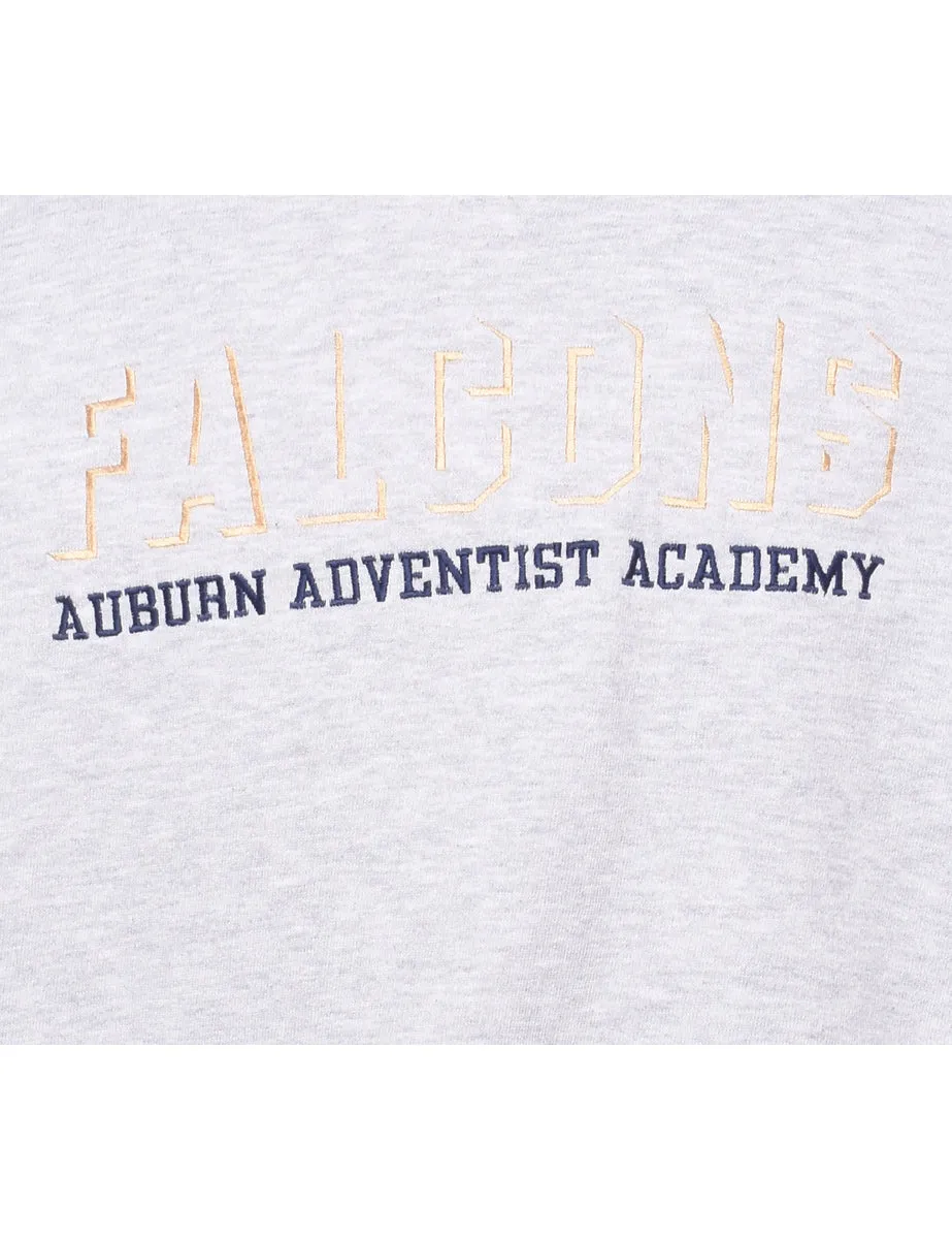 Marl Grey Falgons Embroidered Sweatshirt - L