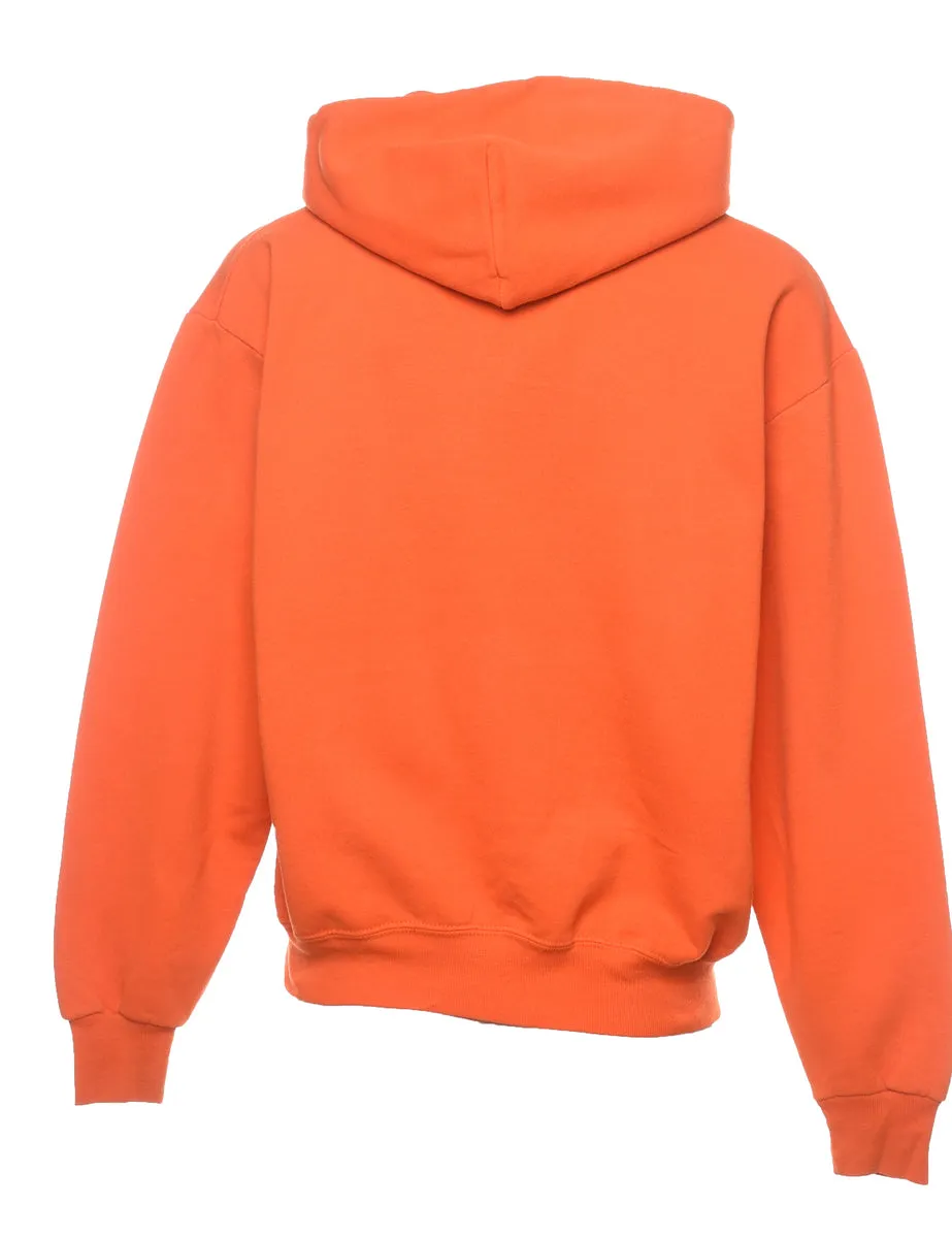 Maury Hornets Purple & Orange Graphic Printed Hoodie - M