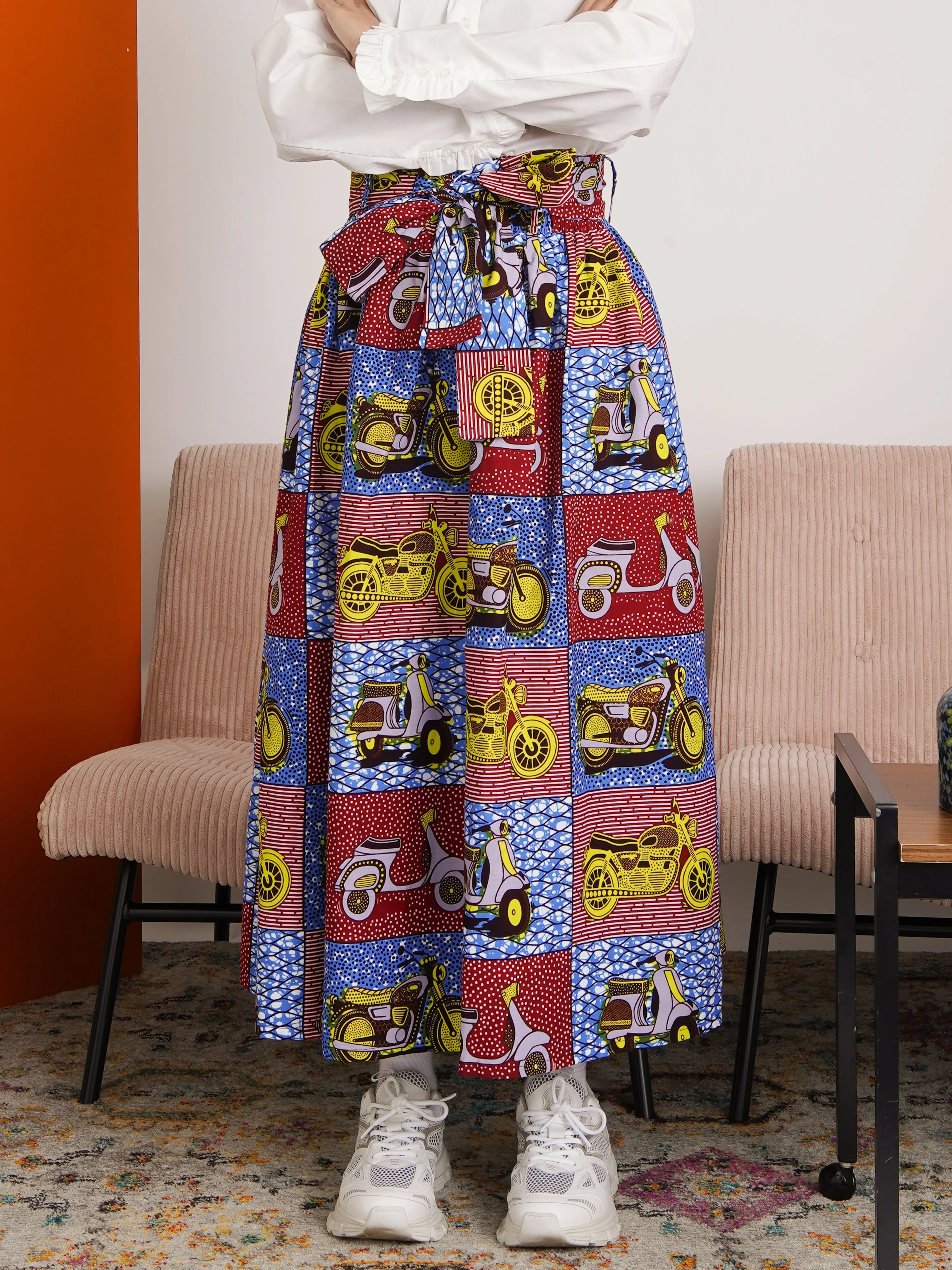 Megan Scooter Volume  Midi Skirt