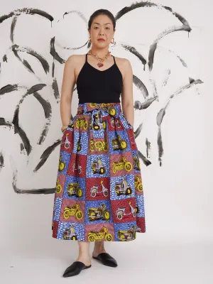 Megan Scooter Volume  Midi Skirt