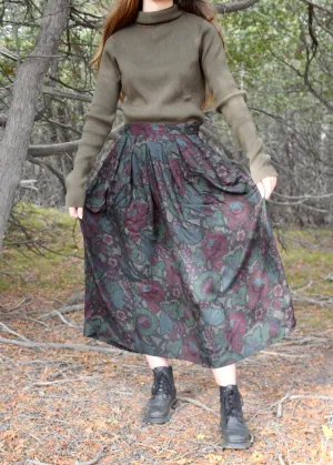 Melvyn Paul Dark Floral Midi Skirt - 27