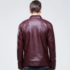 Mens Leather Jackets and Coats Pu Leather Jaqueta Jacket Man