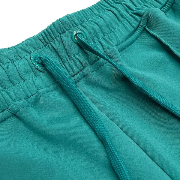 Mens Teal Green Side Pipe Stacked Flare Pants