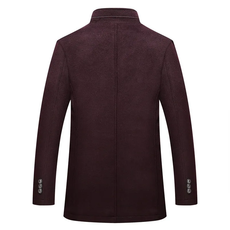 Men's Wool Royal Jodhpuri Style Overcoat with Waistcoat