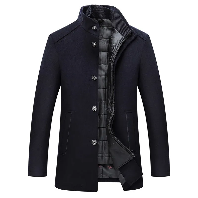 Men's Wool Royal Jodhpuri Style Overcoat with Waistcoat