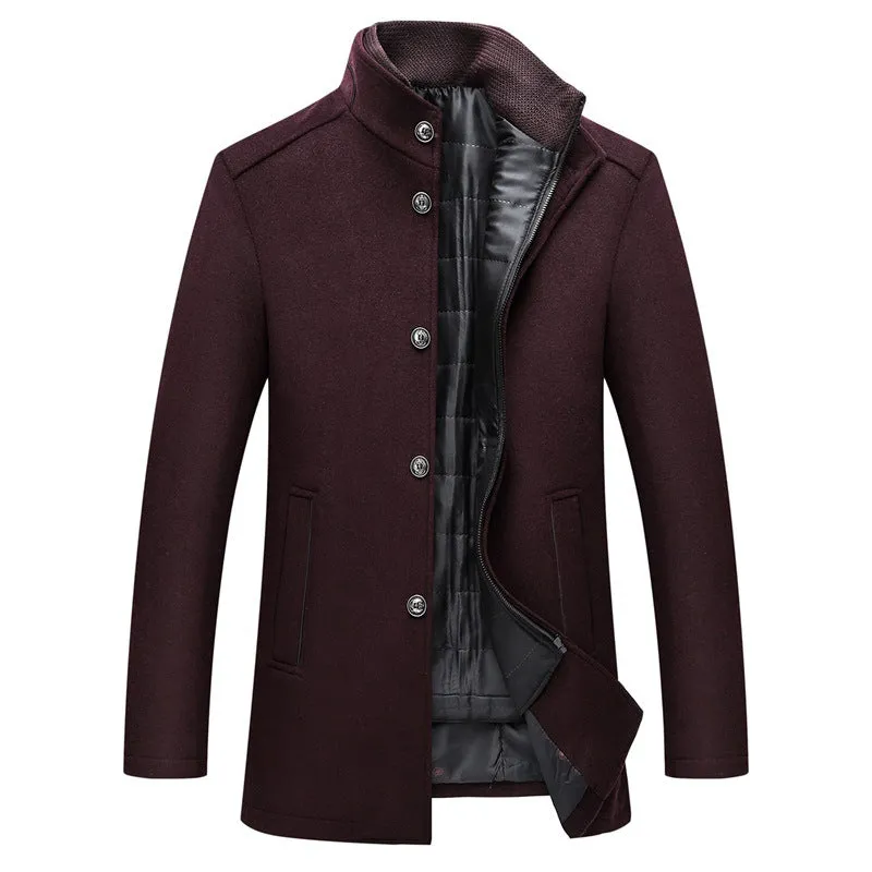 Men's Wool Royal Jodhpuri Style Overcoat with Waistcoat