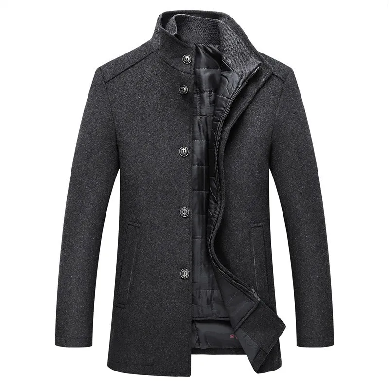 Men's Wool Royal Jodhpuri Style Overcoat with Waistcoat