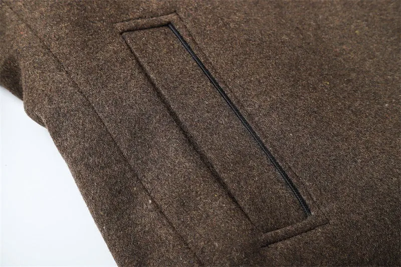 Men's Wool Royal Jodhpuri Style Overcoat with Waistcoat