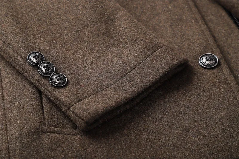Men's Wool Royal Jodhpuri Style Overcoat with Waistcoat