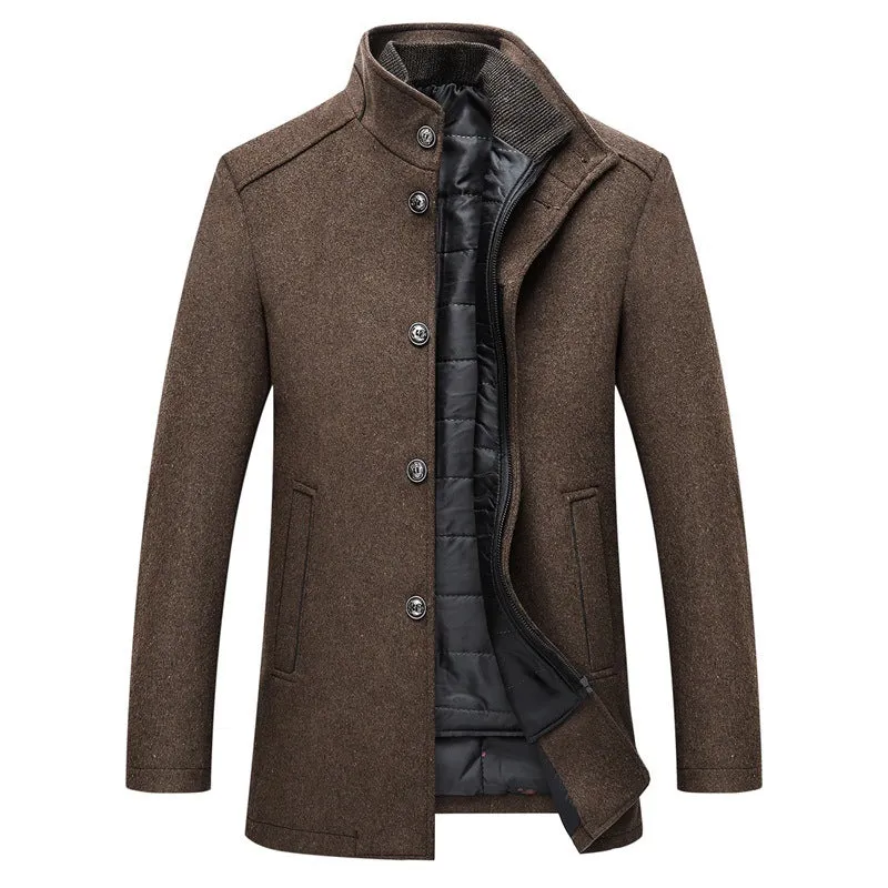 Men's Wool Royal Jodhpuri Style Overcoat with Waistcoat