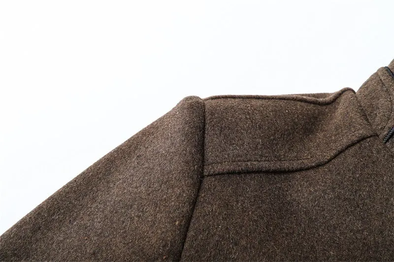 Men's Wool Royal Jodhpuri Style Overcoat with Waistcoat