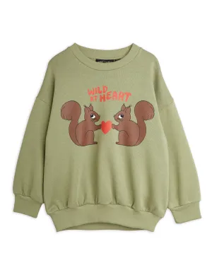 Mini Rodini Wild At Heart Sweatshirt - Green