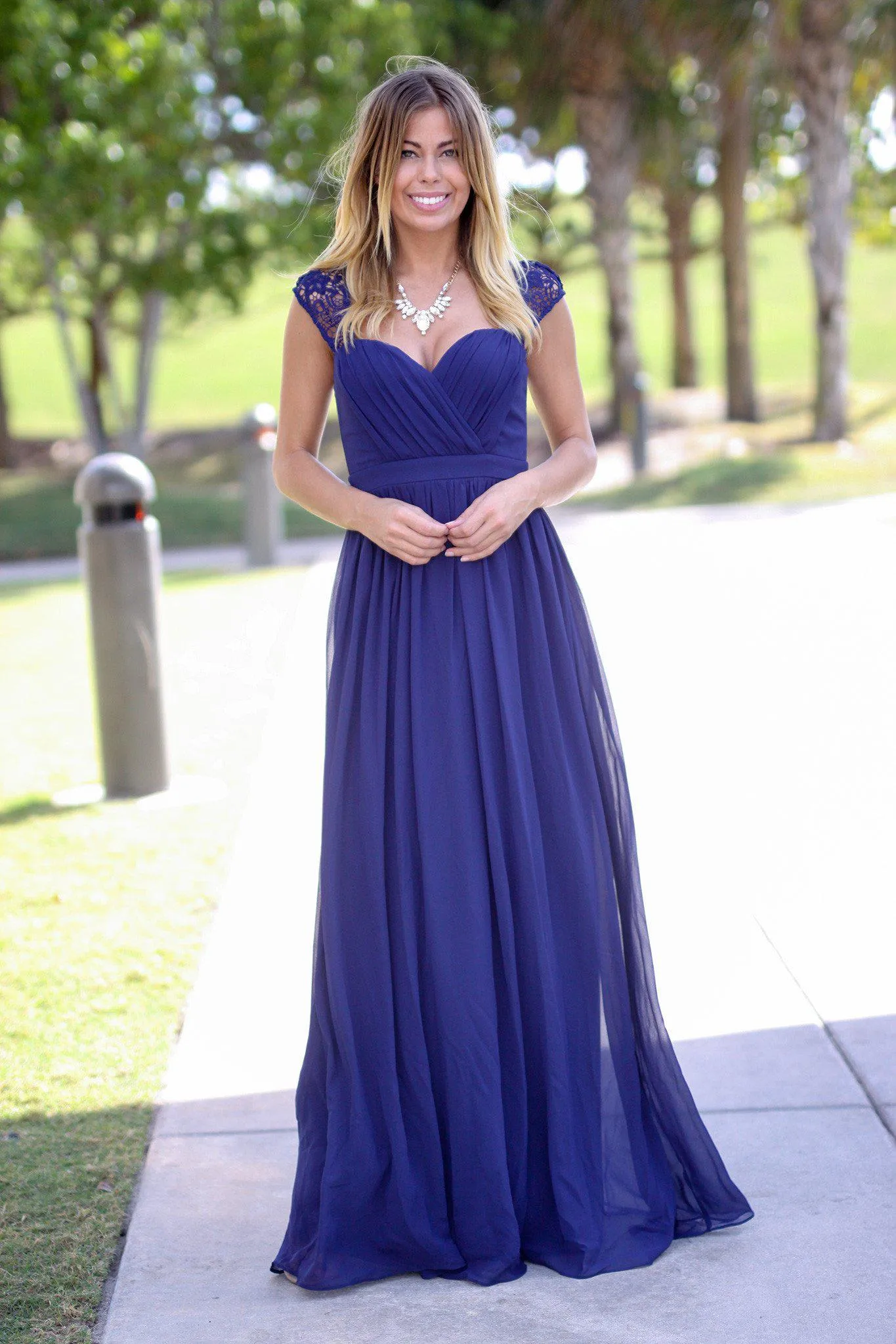 Navy Bridesmaid Maxi Dress