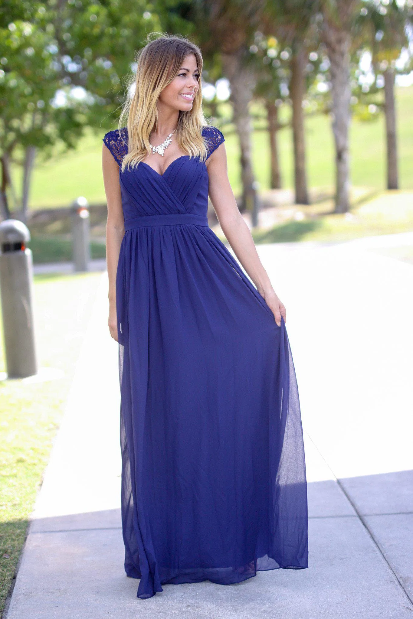 Navy Bridesmaid Maxi Dress