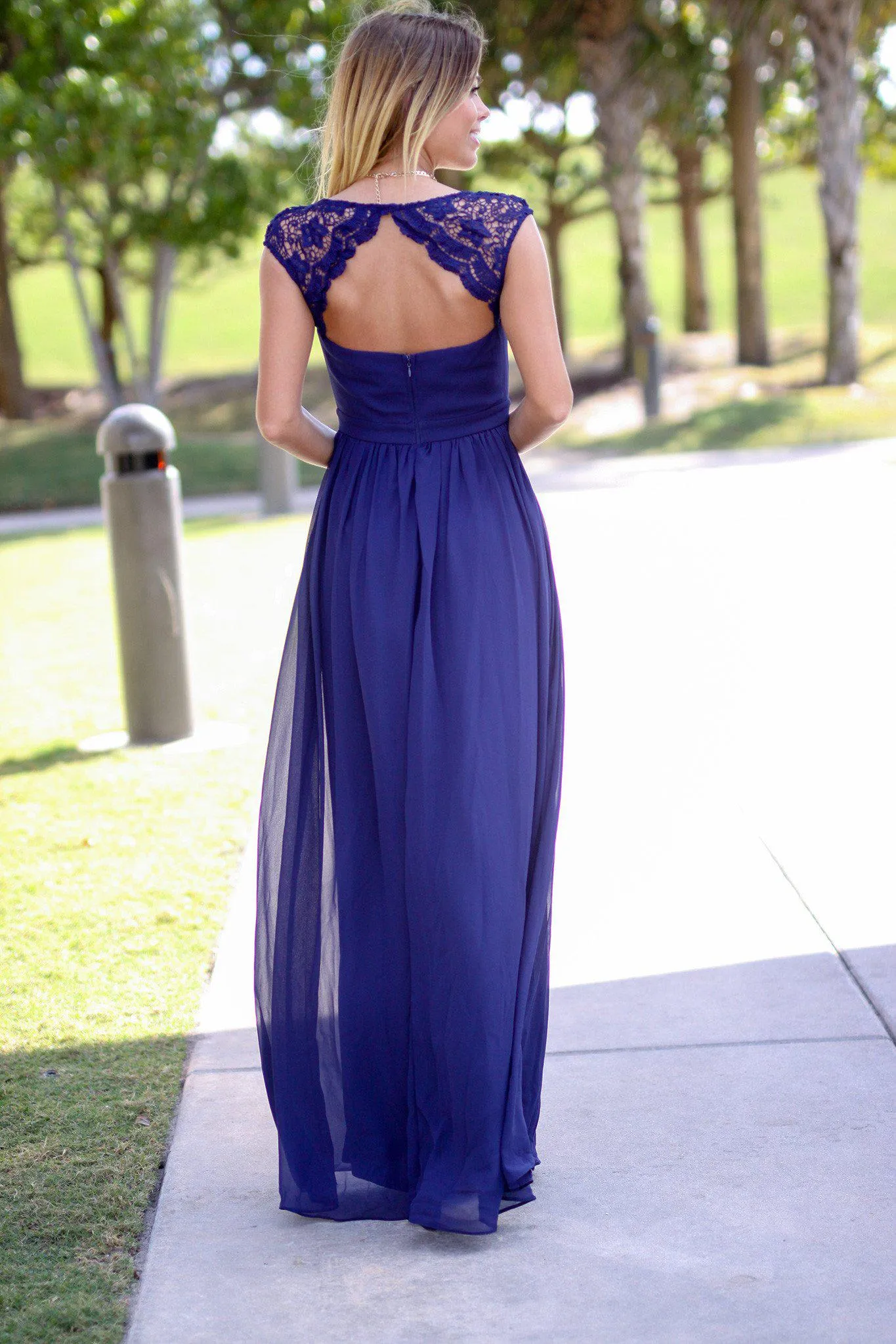 Navy Bridesmaid Maxi Dress