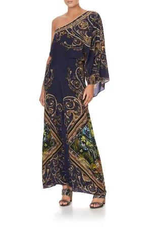 One Shoulder Flared Jumpsuit- Seven Day Weekend