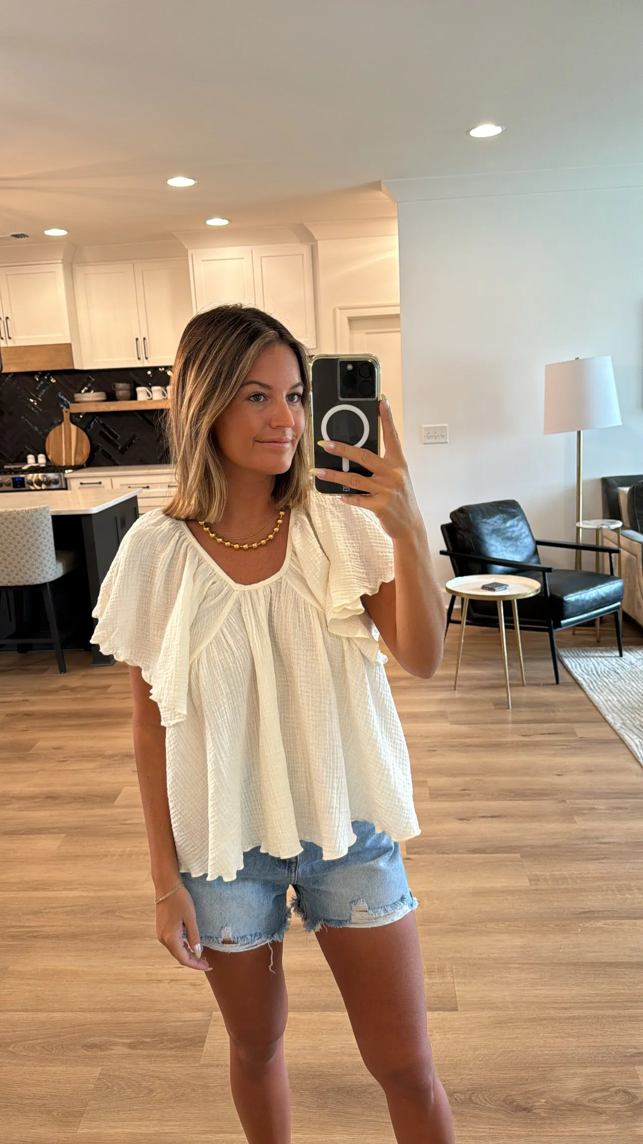 Open Back Top, Ivory