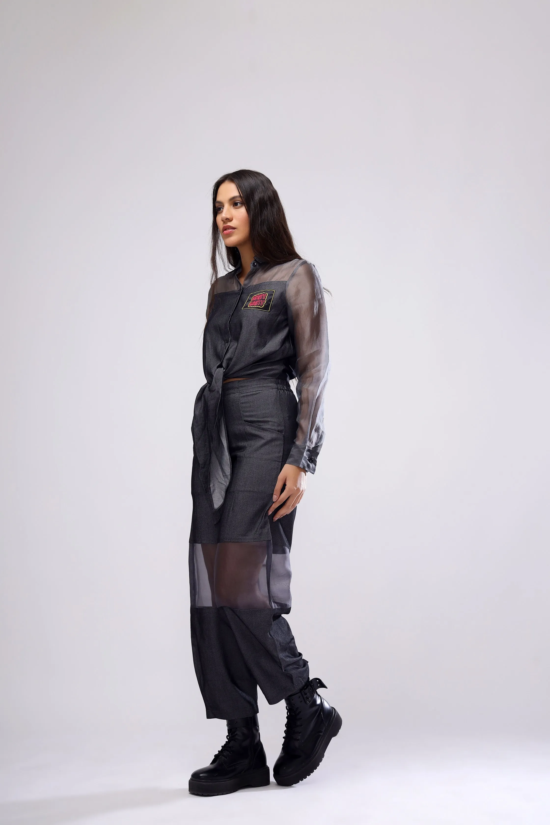 Organza Tie Up Top