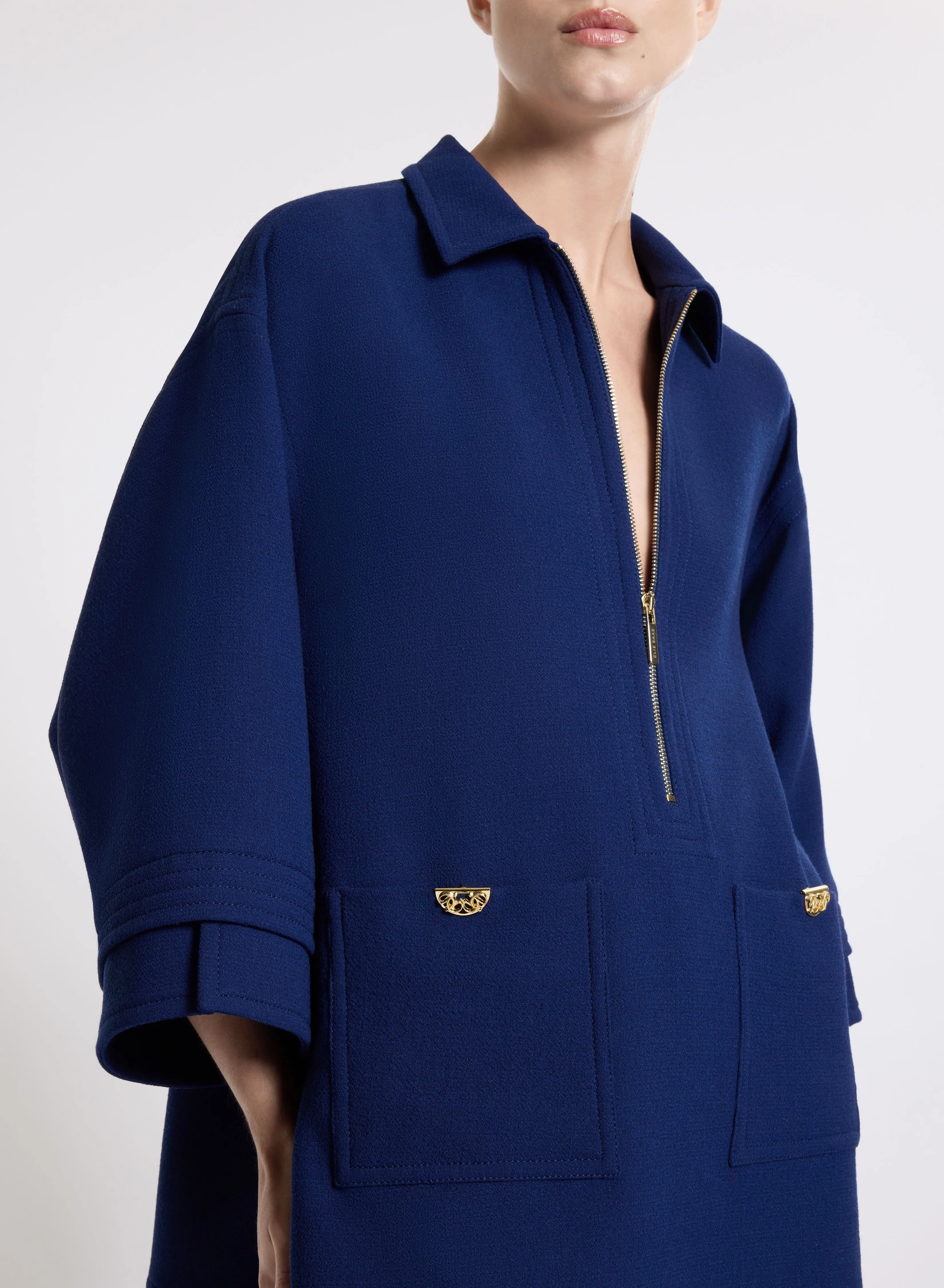 Oversized Wool Crepe Blouse