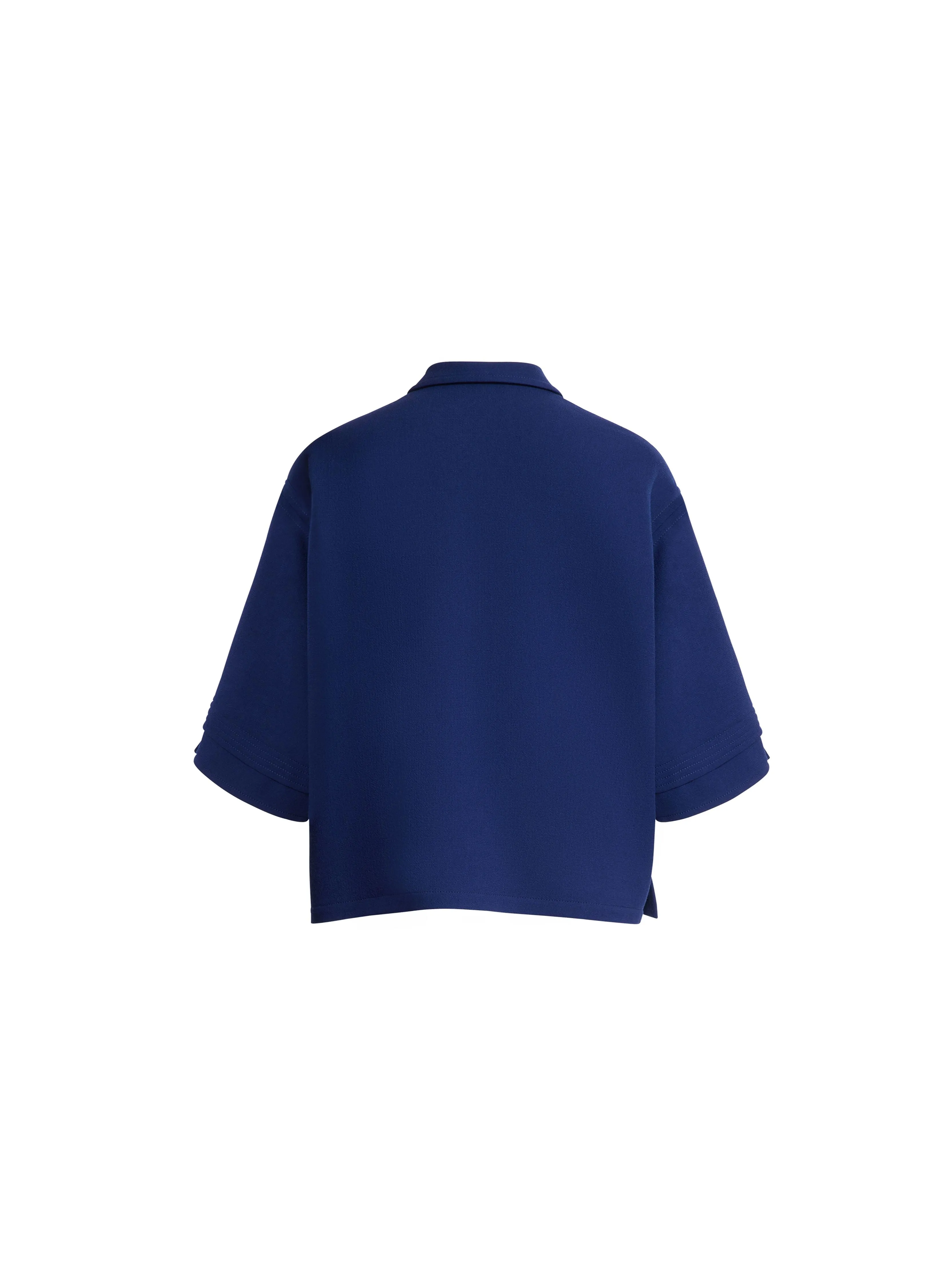 Oversized Wool Crepe Blouse