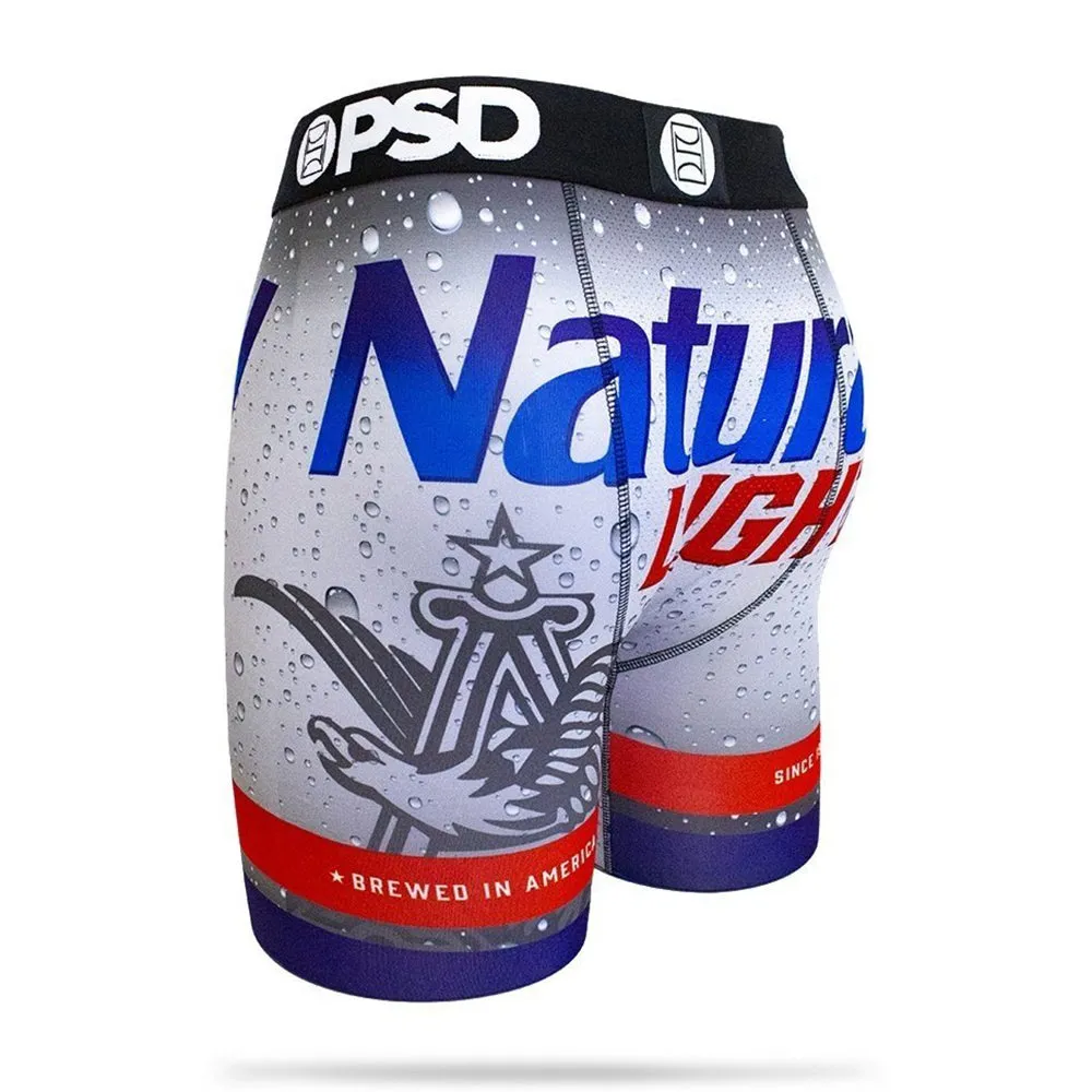 PSD Natty Natural Light Mens Blue Beer Box Urban Boxer Briefs Large Underwear - E11911001-BLUE-L