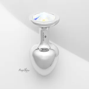 Rosebuds Stainless Steel Butt Plug - Aurora Borealis Crystal