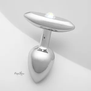 Rosebuds Stainless Steel Plug with T-Bar Base and Swarovski Crystal