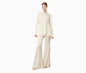 SATIN FLUID FLARED PANTS
