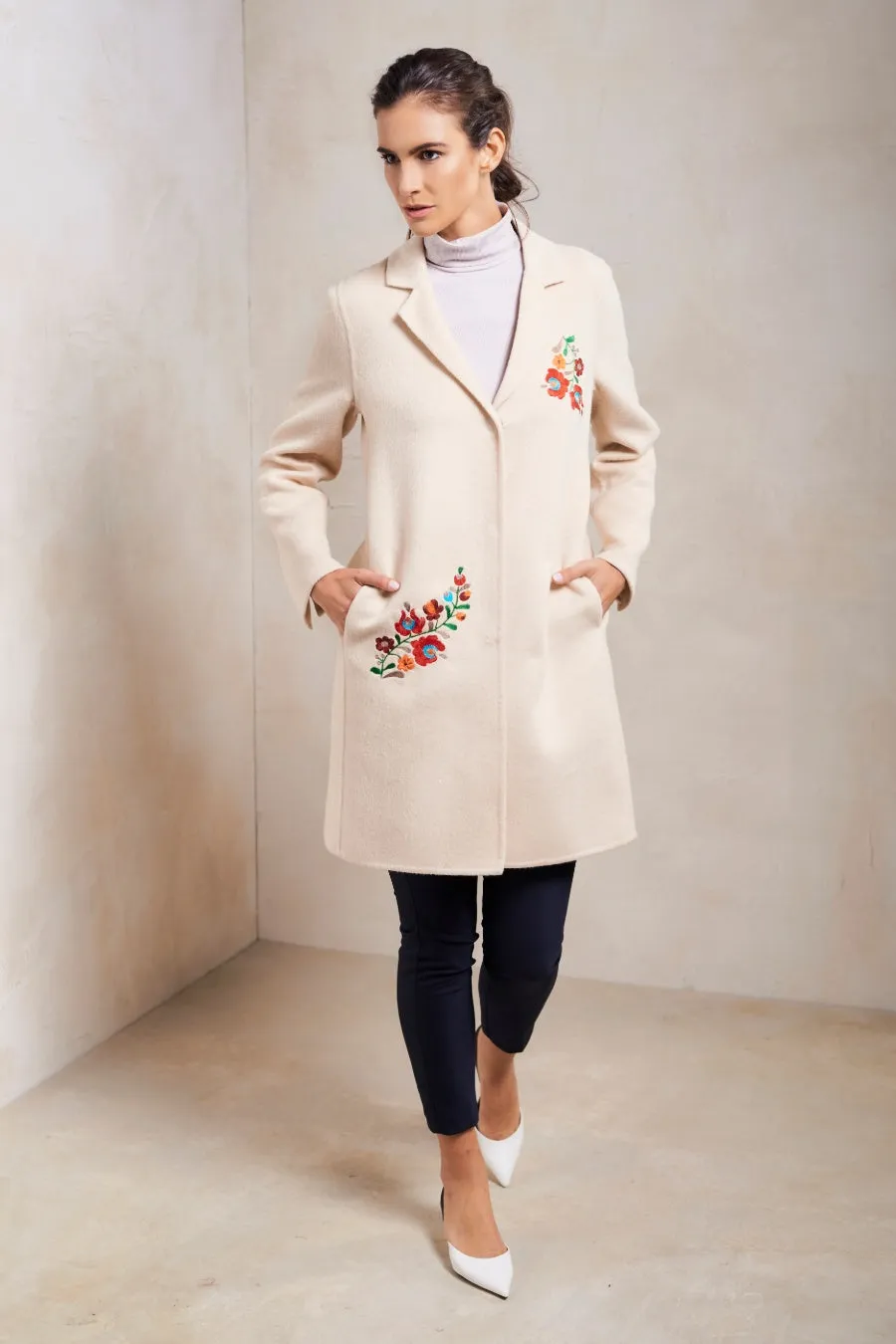 Selina Coat Baby Alpaca & Wool Color Doeskin