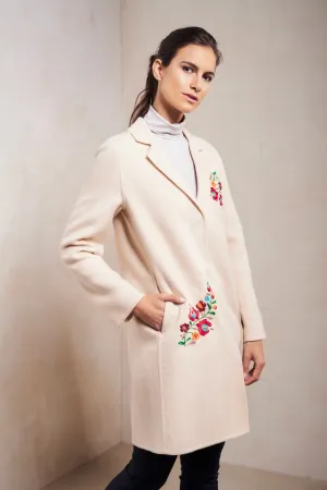 Selina Coat Baby Alpaca & Wool Color Doeskin