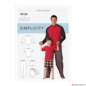 Simplicity Pattern S9128 Men's & Boys Pyjamas