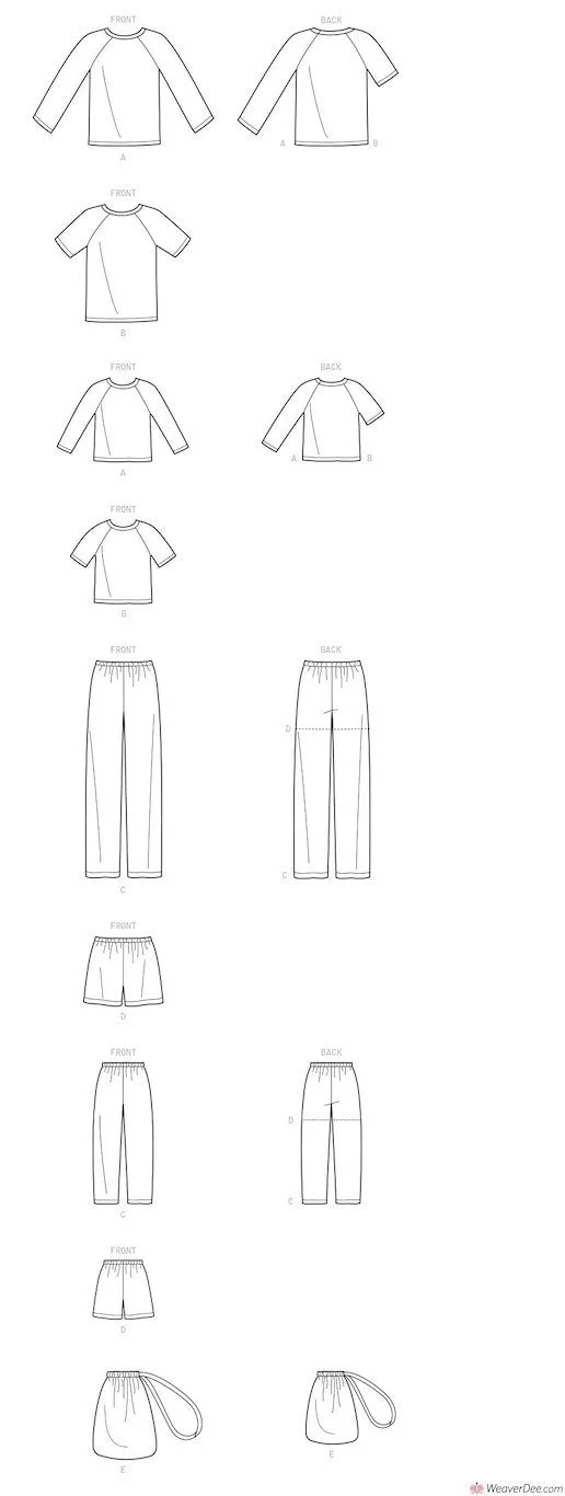 Simplicity Pattern S9128 Men's & Boys Pyjamas
