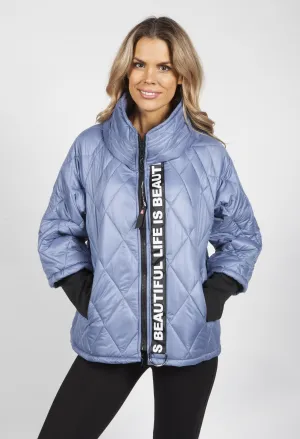 Steel Blue Quilted Jacket