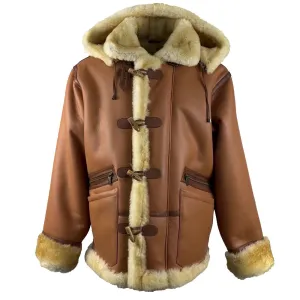 Steve hart Tan Brown Shearling duffle coat